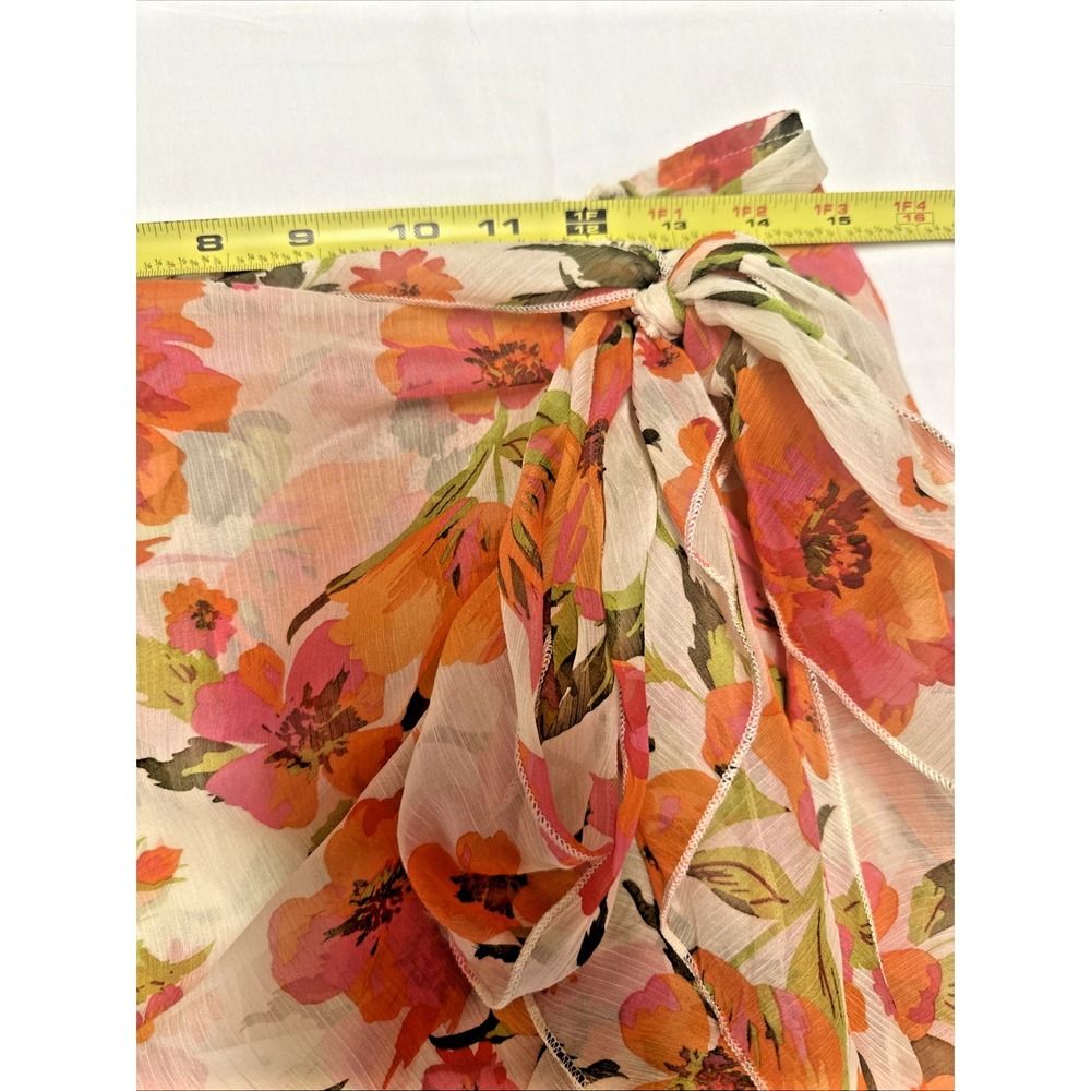 MISA Los Angeles Women Size Large Floral Asymmetrical Midi Ruffle Skirt - Picture 5 of 10